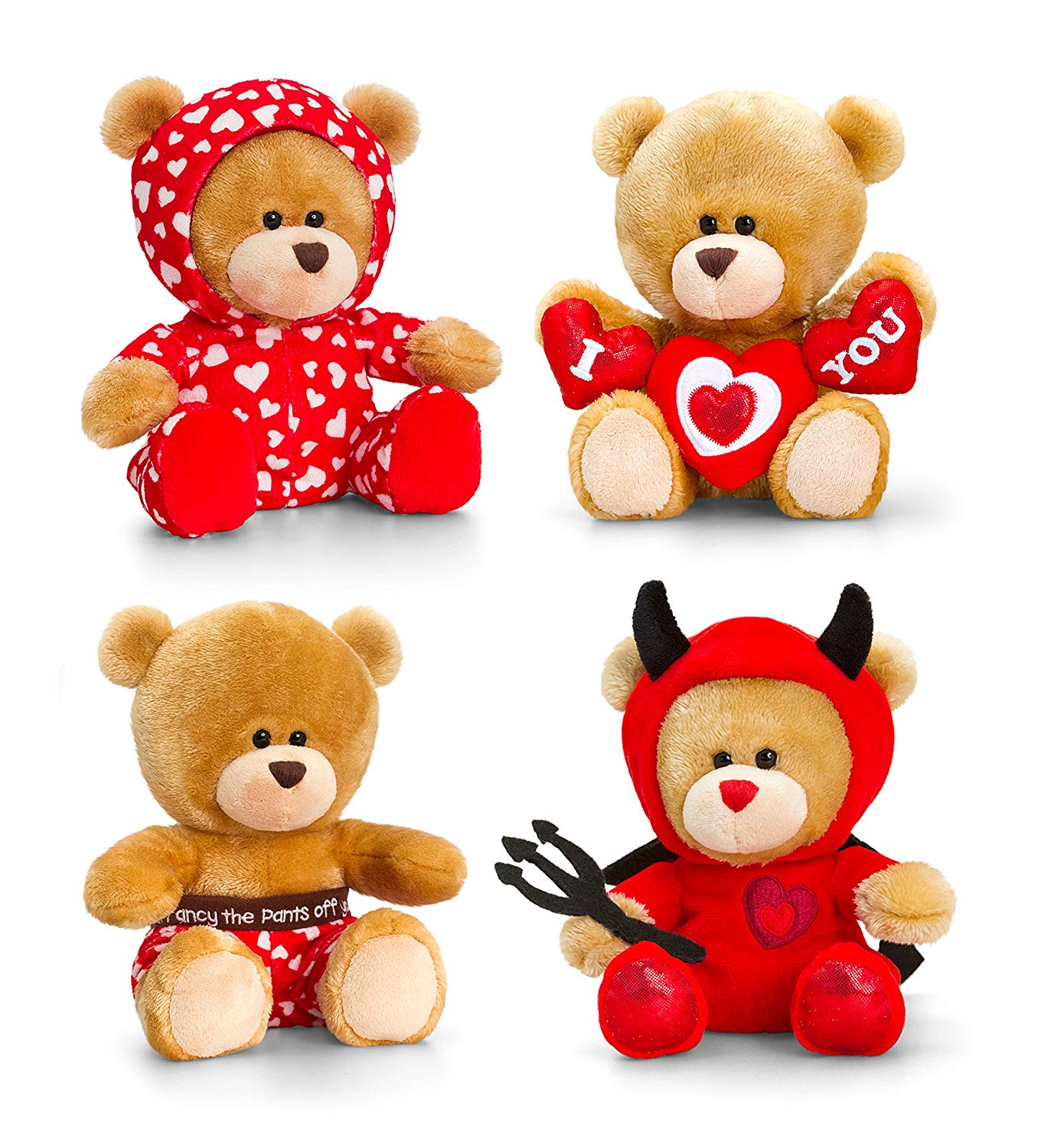 Keel Toys 20 cm Valentines Pipp The Bear Only ONE of ANY Design Supplied - hanrattycraftsgifts.co.uk