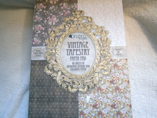 a4 paper pad 48sheets vintage tapestry - hanrattycraftsgifts.co.uk