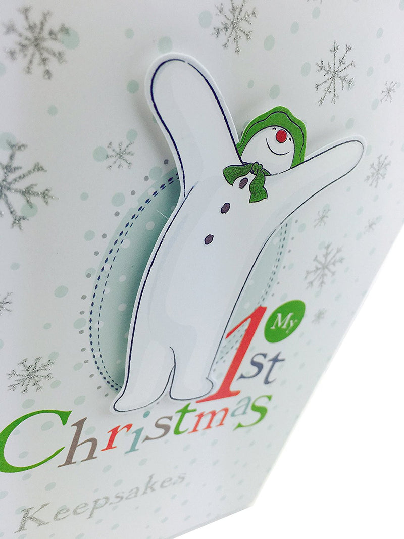 Baby's First Christmas Memories Keepsake Box Raymond Briggs Snowman - hanrattycraftsgifts.co.uk