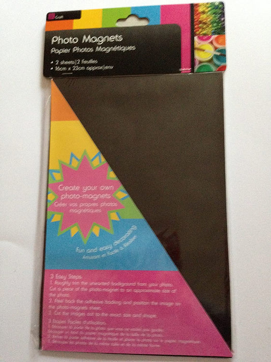 SIL 2 x Photo Cut to Size Magnets Adhesive Back Magnetic Fridge