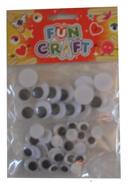 Wobbly Sticky Eyes Fun Craft Self-Adhesive Assorted Colours - hanrattycraftsgifts.co.uk
