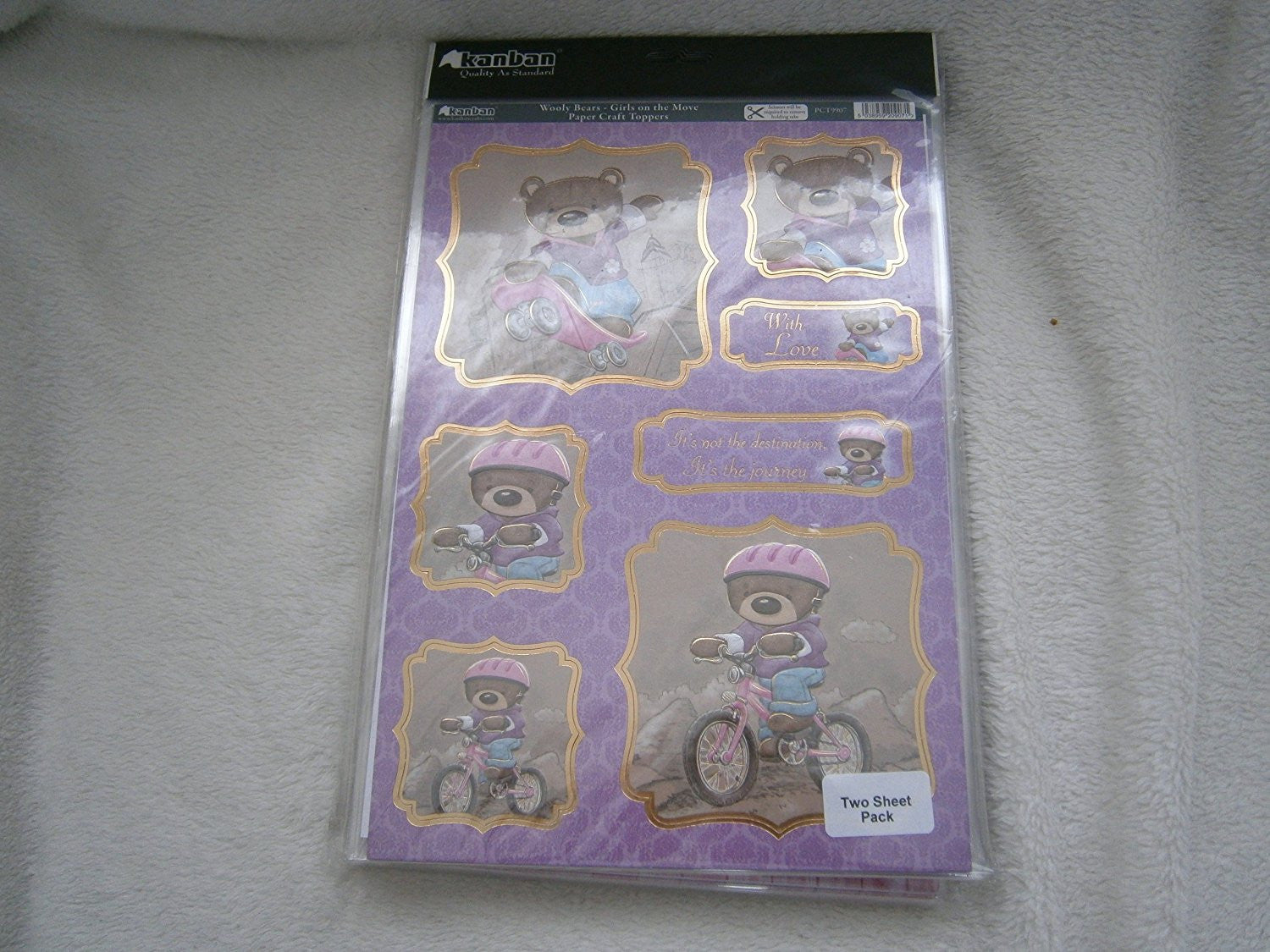 wooly bears-girls on the move 2pack papercraft toppers - hanrattycraftsgifts.co.uk