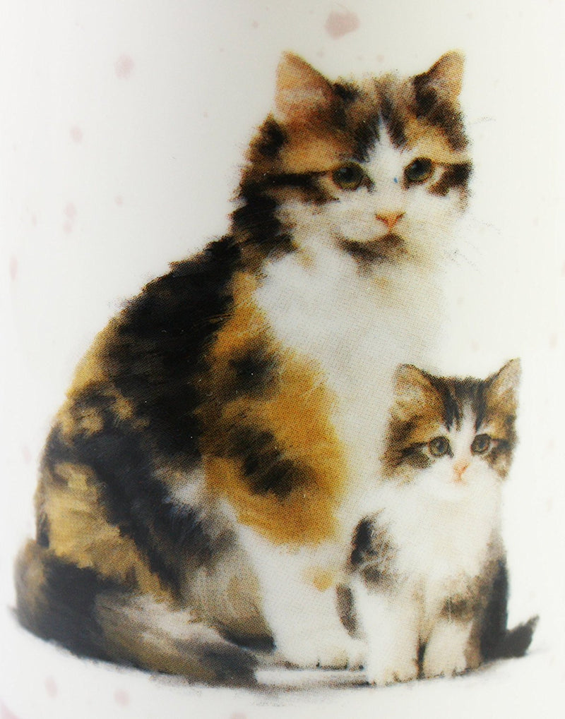 Macneil Cat and Kitten Fine China Mug (Tortoiseshell) - hanrattycraftsgifts.co.uk