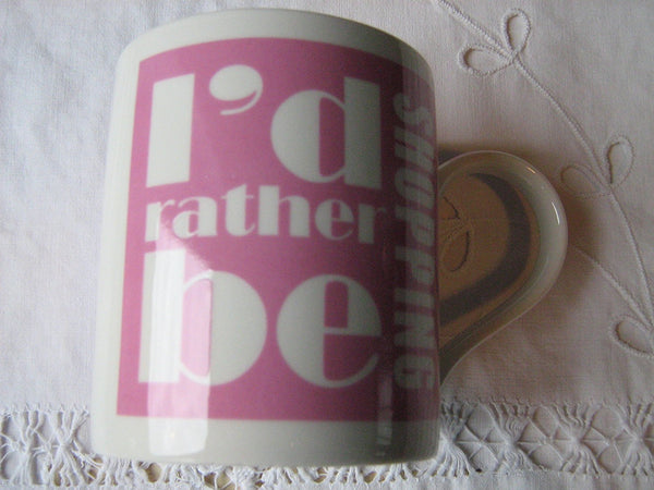 I'd Rather Be Drinking Shopping Gift Boxed Mug, Birthday, Christmas, Any Occasion Gift - hanrattycraftsgifts.co.uk
