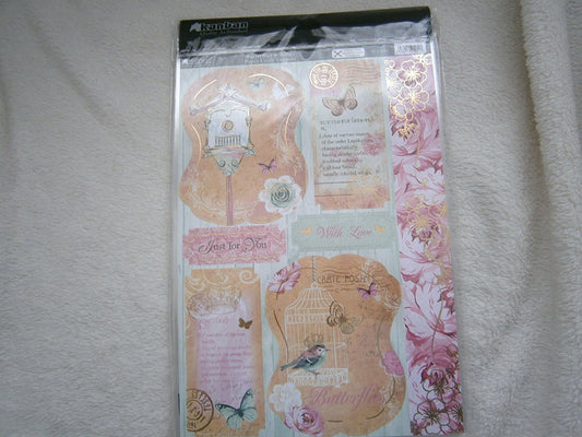 butterflies&roses 2pack papercraft toppers - hanrattycraftsgifts.co.uk