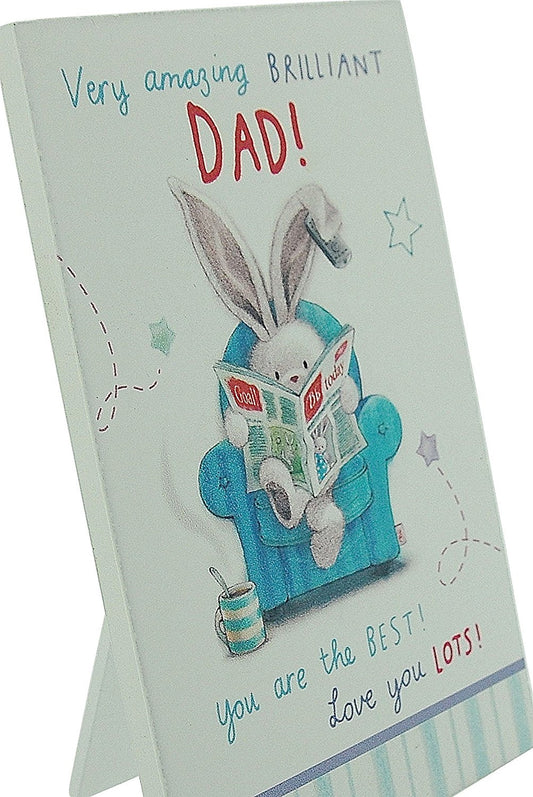 Bebunni Close To Your Heart For The Best "Dad" Free Standing Plaque - hanrattycraftsgifts.co.uk