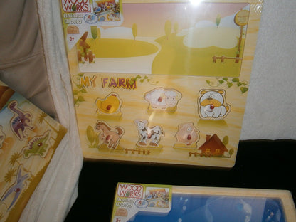 woodworks animal peg board 2 in one patterns various(large peg board) - hanrattycraftsgifts.co.uk