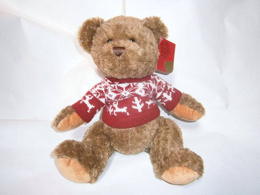christmas bear in jumper - hanrattycraftsgifts.co.uk