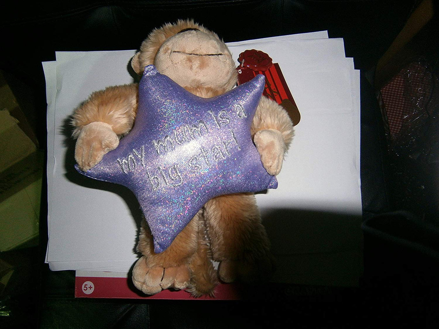 blonde jojo monkey with star - hanrattycraftsgifts.co.uk