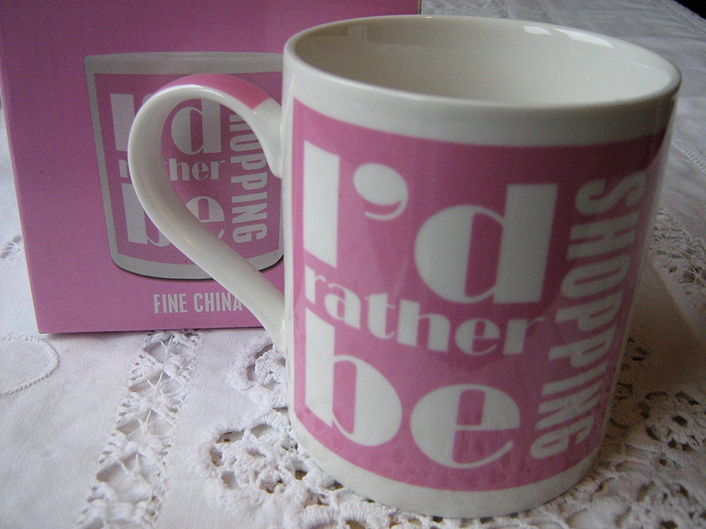 I'd Rather Be Drinking Shopping Gift Boxed Mug, Birthday, Christmas, Any Occasion Gift - hanrattycraftsgifts.co.uk