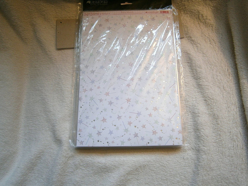 sugarbuttons by kathryn x foiled glittered background card fairy wands - hanrattycraftsgifts.co.uk