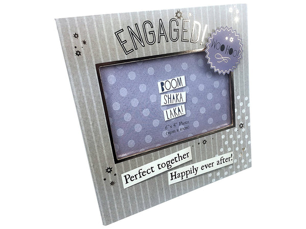 Engagement Photo Frame Gift Modern and Funky With Sentiments - hanrattycraftsgifts.co.uk