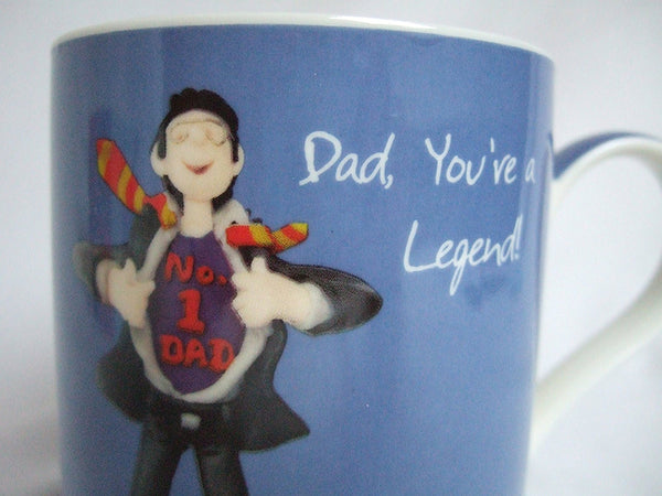 Dad You're a Legend Happy Father's Day mug - hanrattycraftsgifts.co.uk