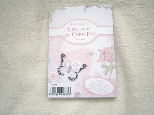 crafters a6 card pad 25sheets pad - hanrattycraftsgifts.co.uk