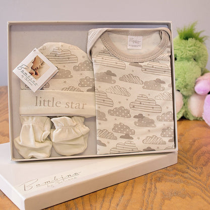 Bambino By Juliana Baby Gift - Babygrow Body Suit Hat & Mittens - CG947 - New - hanrattycraftsgifts.co.uk