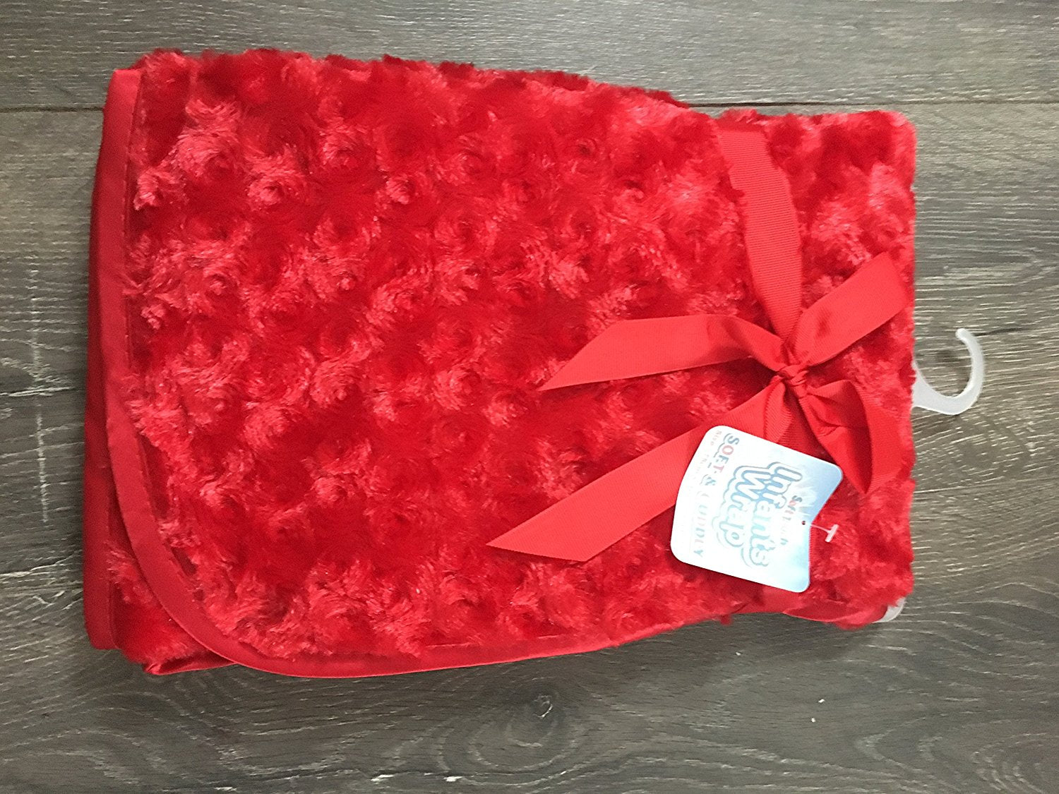 Infant or baby wrap in red with satin edging - hanrattycraftsgifts.co.uk