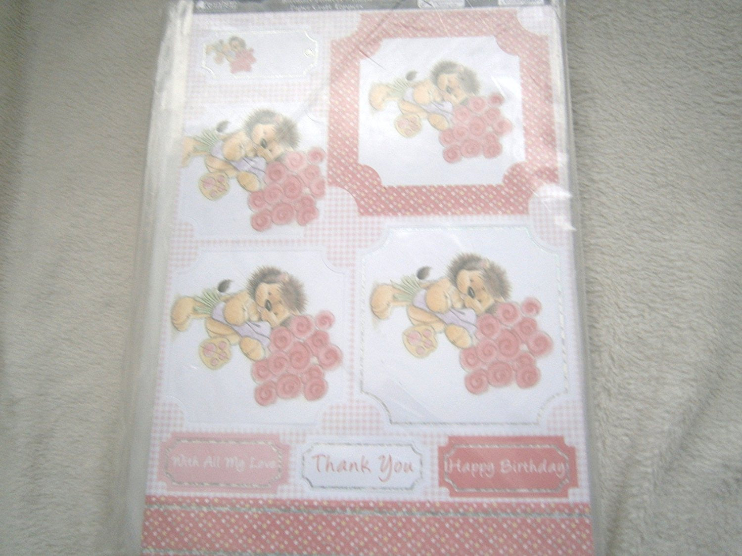 birthday flowers-simba papercraft toppers - hanrattycraftsgifts.co.uk