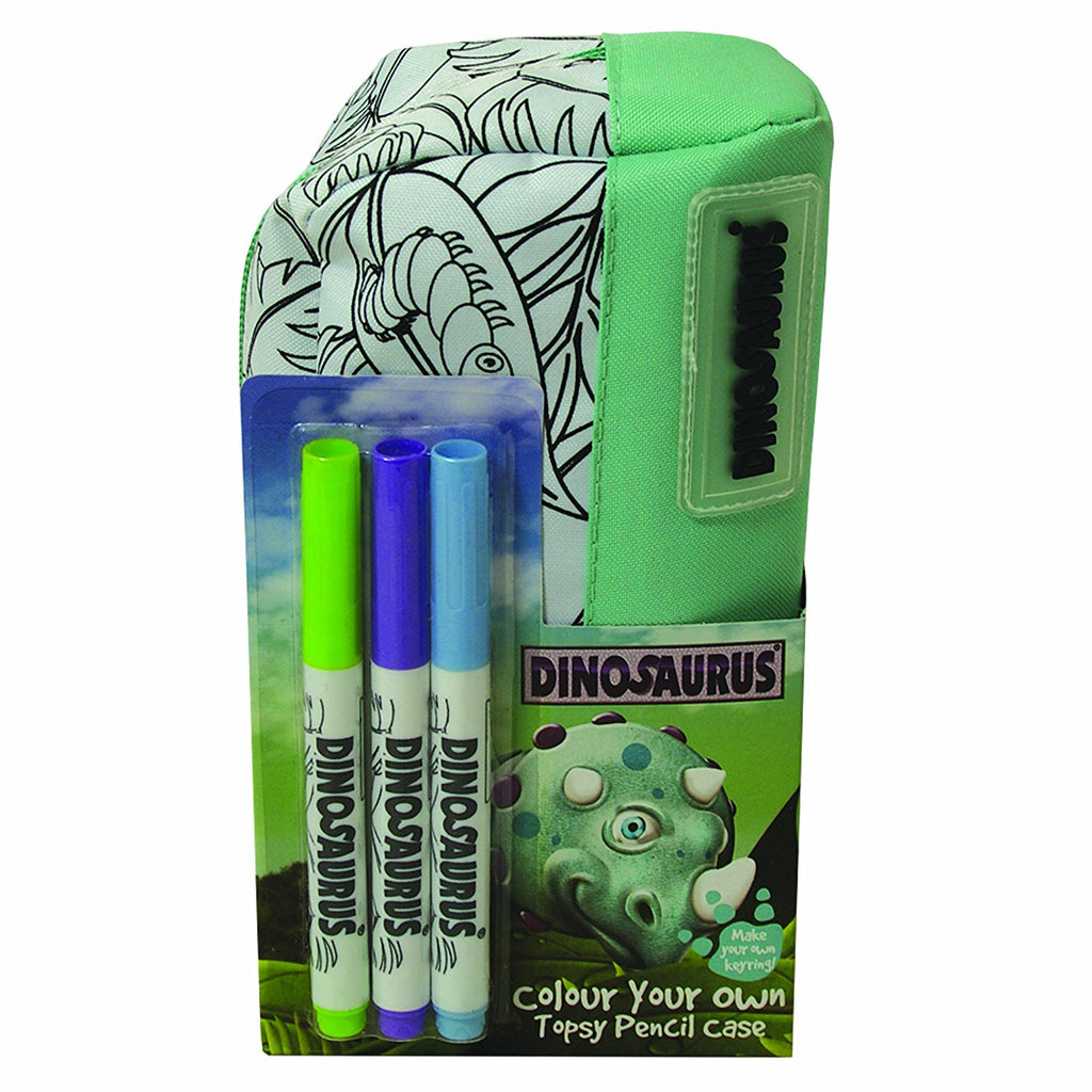 Trimcraft Dinosaurus Pencil Case-Topsy, - hanrattycraftsgifts.co.uk