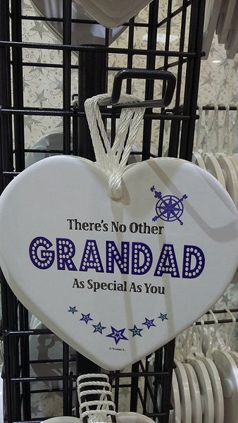 CERAMIC HEARTS - HANDCRAFTED - LOVE - SPECIAL GRANDAD "THERE IS NO OTHER GRANDAD AS SPECIAL AS YOU - hanrattycraftsgifts.co.uk