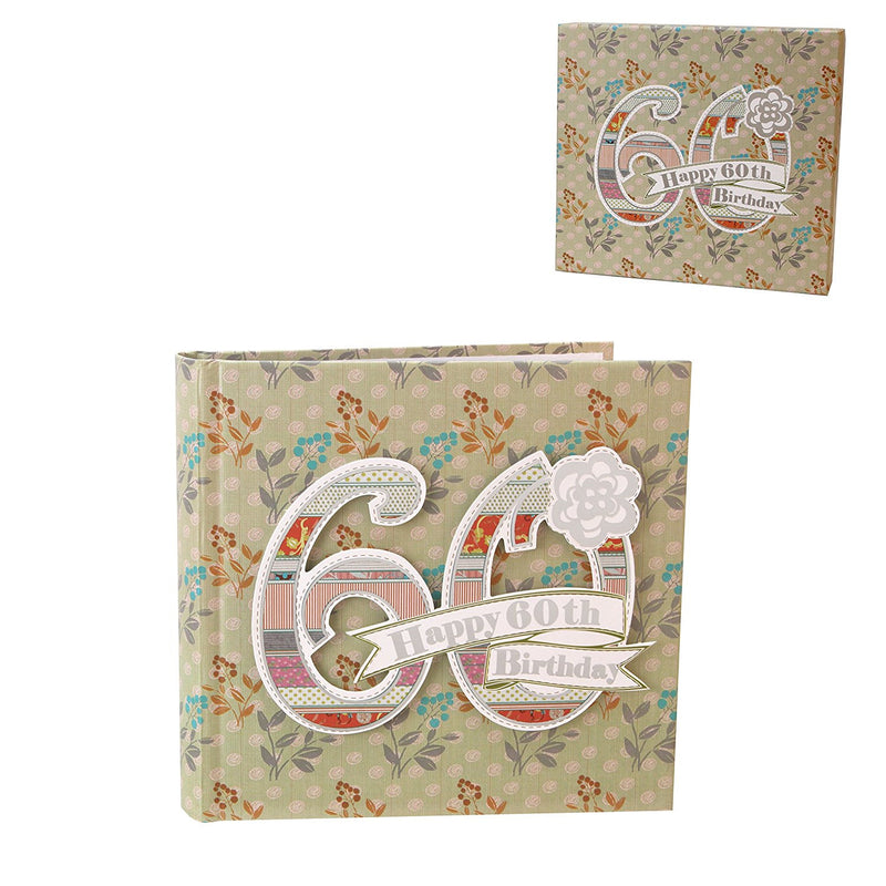 Laura Darrington Patchwork Collection Photo Album 6x4 - 60th Birthday - hanrattycraftsgifts.co.uk