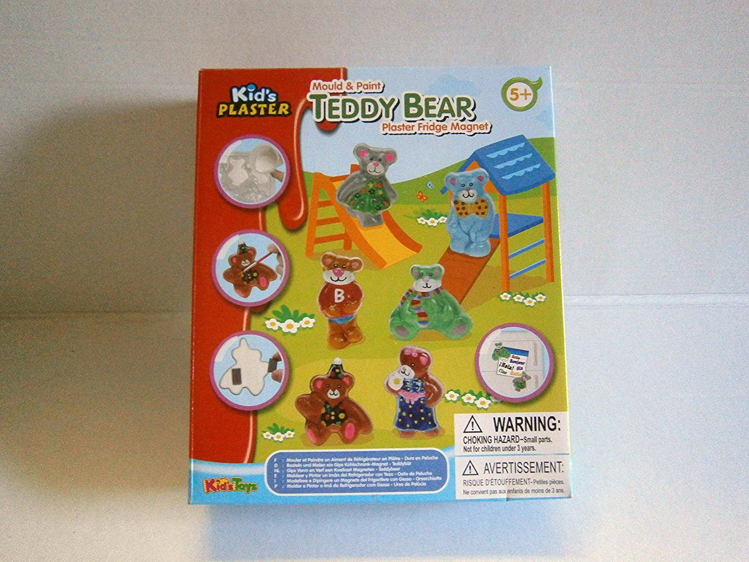 mould & play plaster fridge magnet teddy bear - hanrattycraftsgifts.co.uk