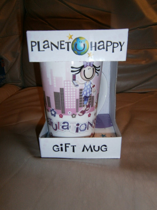 planet happy congratulations gift mug - hanrattycraftsgifts.co.uk