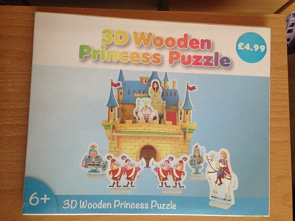 Make your own princess castle and figures. 3D wooden puzzle - hanrattycraftsgifts.co.uk