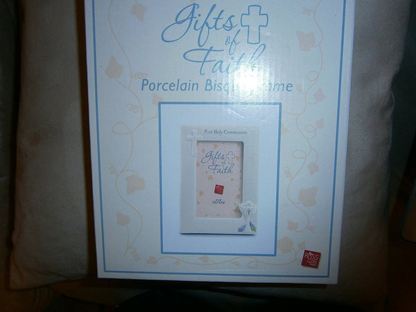 gifts of faith porcelain bisque frame first holy communion - hanrattycraftsgifts.co.uk