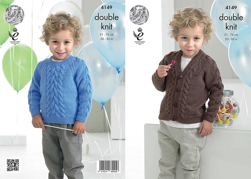 Knitting pattern Children's sweater and cardigan to knit in King Cole Comfort DK