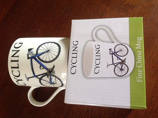 Cycling Fine Chine Windsor Mug - Modern Design - hanrattycraftsgifts.co.uk