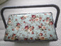azure rose long rectangle sewing basket - hanrattycraftsgifts.co.uk
