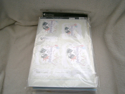 happy birthday-bamboo 2pack papercraft toppers - hanrattycraftsgifts.co.uk