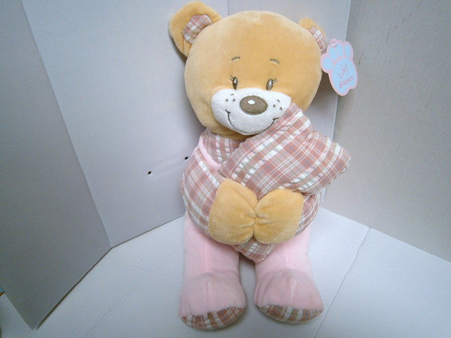 baby paws babys 1st bear pink - hanrattycraftsgifts.co.uk