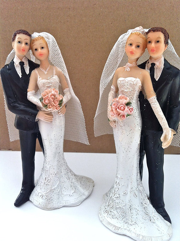 Bride and Groom Wedding Cake Topper / New Style - hanrattycraftsgifts.co.uk