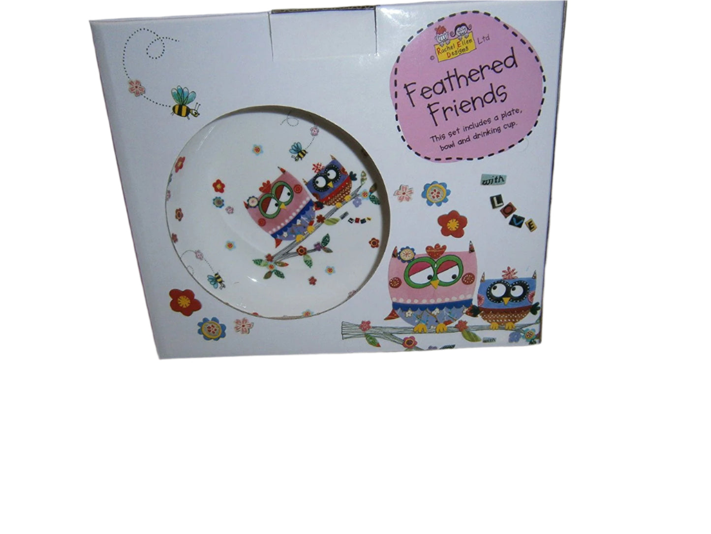 rachel ellen feathered friends owl gift set - hanrattycraftsgifts.co.uk