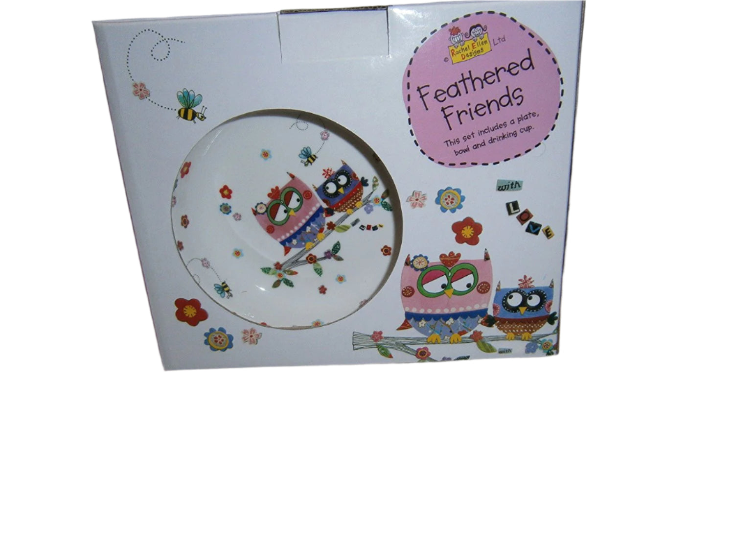 rachel ellen feathered friends owl gift set - hanrattycraftsgifts.co.uk