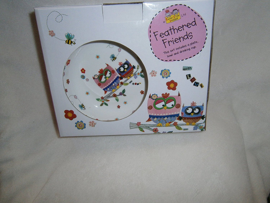 rachel ellen feathered friends owl gift set - hanrattycraftsgifts.co.uk