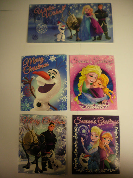 Disney Frozen 32 Mini Christmas Cards School Pack - hanrattycraftsgifts.co.uk
