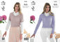 King Cole 4133 Knitting Pattern Sweaters to knit in King Cole Bamboo 4 Ply - hanrattycraftsgifts.co.uk
