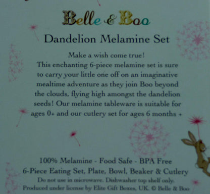 Belle & Boo Dandelion Melamine Set - hanrattycraftsgifts.co.uk
