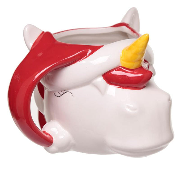 Puckator christmas unicorn head shaped ceramic mug