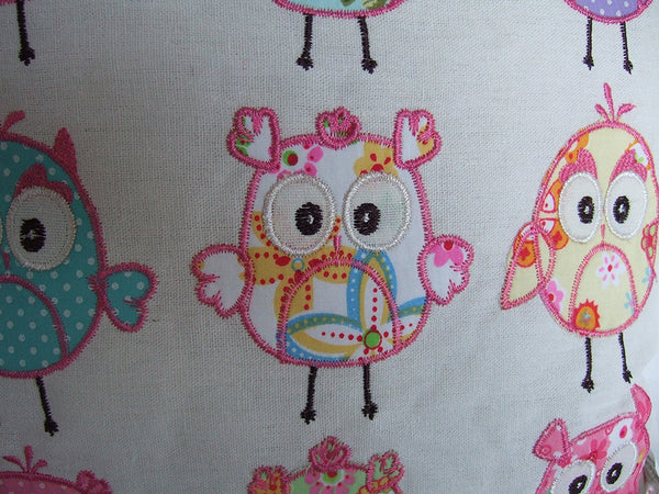 Patchwork Style Owls Decorative Cushion - Great Shabby Chic Decor - hanrattycraftsgifts.co.uk