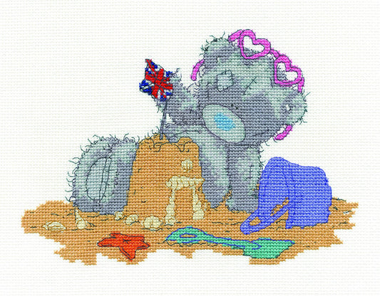 DMC "Me to You Tatty Teddy - On Holiday" Cross Stitch Kit, Multi-Colour - hanrattycraftsgifts.co.uk