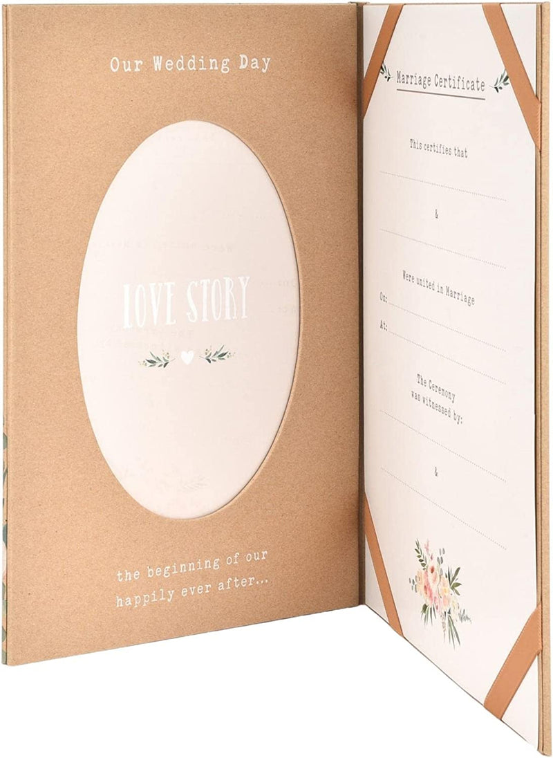 A4 Wedding Certificate Holder Book - Floral