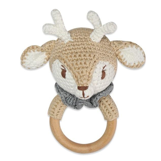 imajo banbe  crochet  ring rattle  reindeer     