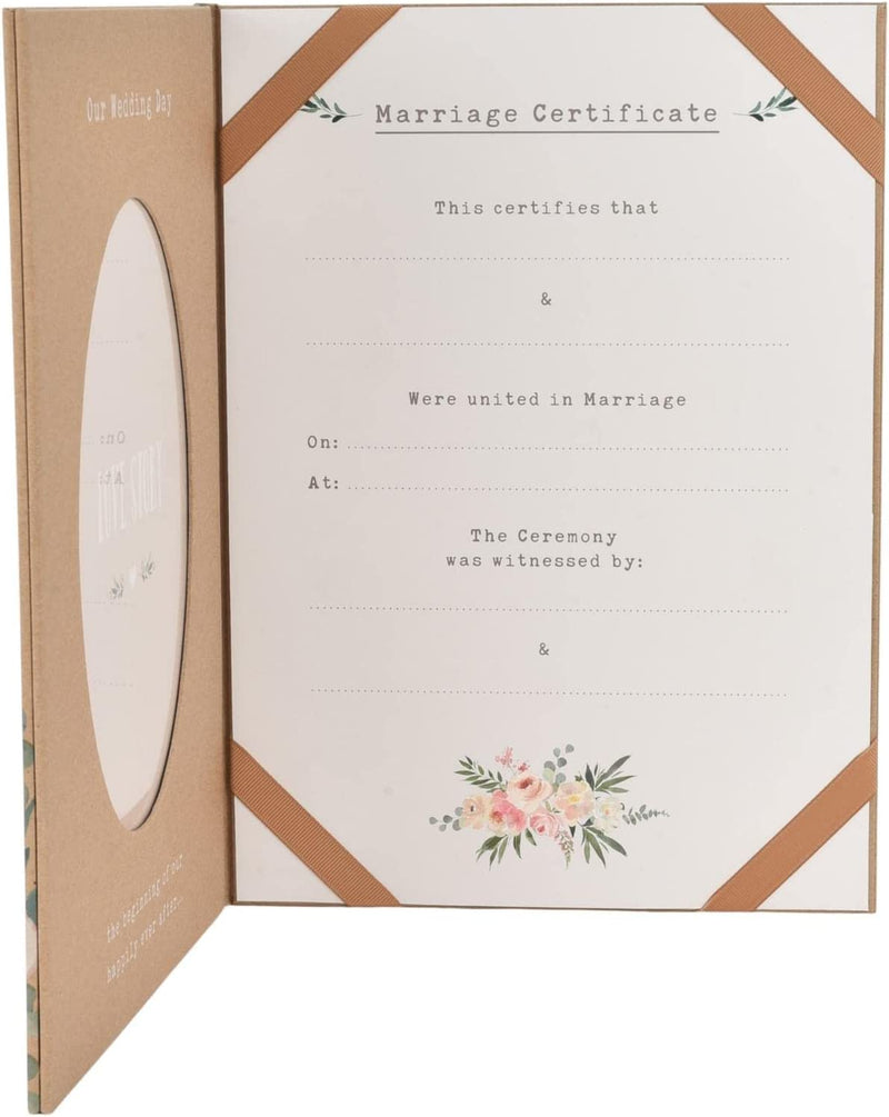 A4 Wedding Certificate Holder Book - Floral